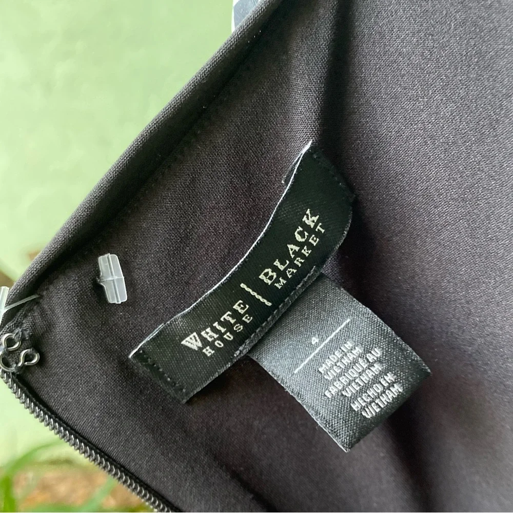 White House Black Market Black White Green Dress - Picture 11 of 12